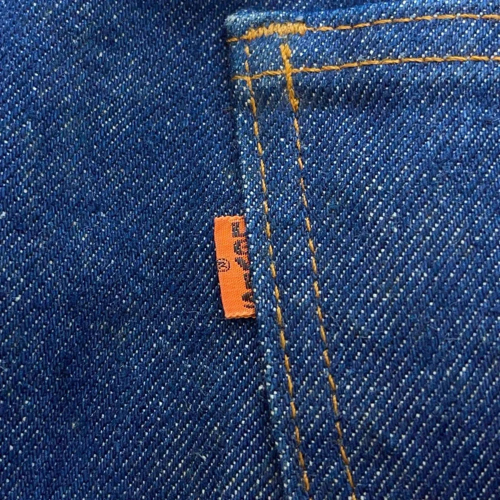 Vintage Levi's 517 Saddleman Boot Cut Raw‎ Denim Jeans Size 42x32 (Fits 42x30)
